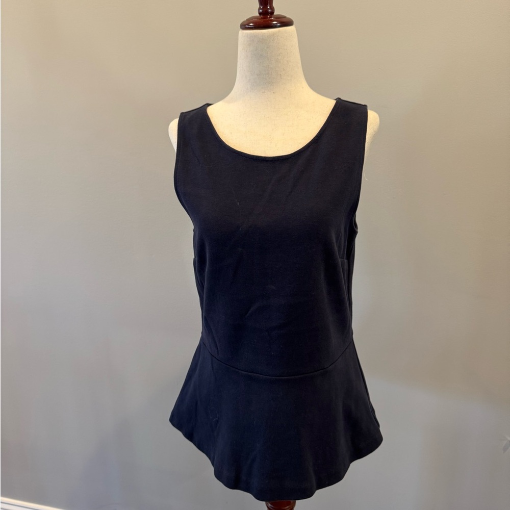 J. Crew Navy Sleeveless Peplum Top